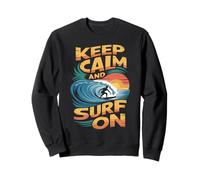 Mantenga la calma y navegue con un mensaje inspirador Sudadera