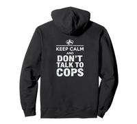 Mantenga la Calma y no hable con la policía | Meme Político Divertido - Sa Sudadera con Capucha