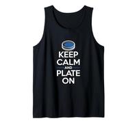 Mantenga la calma y placa en el microbiólogo Camiseta sin Mangas