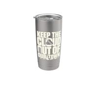 Mantenga la nube fuera de nuestra ciudad Activismo comunitario local Vaso térmico de acero inoxidable de doble pared
