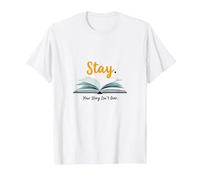 Mantenga su Historia no ha Terminado sobre los Amantes de los Libros inspiradores Camiseta, Hombre, Blanco, 3XL