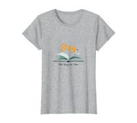 Mantenga su Historia no ha Terminado sobre los Amantes de los Libros inspiradores Camiseta, Mujer, Gris Jaspeado, L