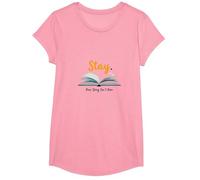 Mantenga su Historia no ha Terminado sobre los Amantes de los Libros inspiradores Camiseta, Niñas, Rosado, M