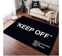 Manténgase Alejado De La Alfombra Negra Alfombra Personalizada Dormitorio Alfombra Personalizada Chico Decoración De La Habitación Alfombra Alfombra Blanca Para Su Alfombra Sala De Estar 60X90cm