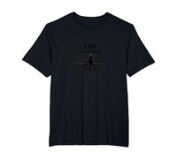 Manténgase en Tierra Raíces de árboles Bienestar Motivacional Camiseta, Hombre Tallas Grandes, Negro, 2X Alto