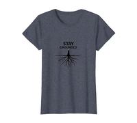 Manténgase en Tierra Raíces de árboles Bienestar Motivacional Camiseta, Mujer, Azul Jaspeado, XXL