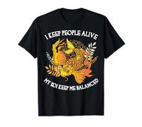 Mantengo a la Gente Viva Mi Koi Me Mantiene equilibrado Doctor Divertido Camiseta