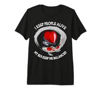 Mantengo a la Gente Viva Mi Koi Me Mantiene equilibrado Doctor Divertido Camiseta Premium