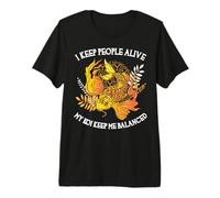 Mantengo a la Gente Viva Mi Koi Me Mantiene equilibrado Doctor Divertido Camiseta Premium