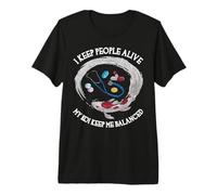 Mantengo a la Gente Viva Mi Koi Me Mantiene equilibrado Doctor Divertido Camiseta Premium