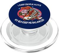 Mantengo a la Gente Viva Mi Koi Me Mantiene equilibrado Doctor Divertido PopSockets PopGrip para MagSafe