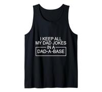 Mantengo Todos los Chistes de mi papá en un Padre Base Broma papá Camiseta sin Mangas