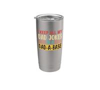 Mantengo todos los chistes de mi papá en una base de papá Vaso térmico de acero inoxidable de doble pared