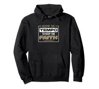 Manteniendo el Tempo para Mantener la fe para un Baterista de adoración Sudadera con Capucha