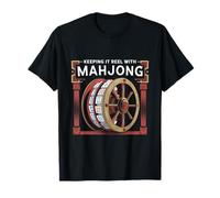 Manteniéndolo carrete con Mahjong Tile Game Mahjong Player Fold Camiseta
