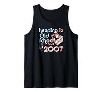 Manteniéndolo de la vieja escuela desde 2007 año caja de discos de vinilo Camiseta sin Mangas