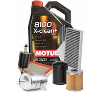 Mantenimiento 4 Filtros + 5 Lt Aceite Motul 8100 X-Clean 5W30 C3 BMW Serie 1 F20