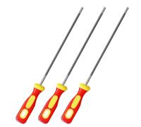 Mantenimiento eficiente de motosierra con 3 limas redondas, construcción de acero de alto carbono para proyectos de carpintería (4,8 mm)