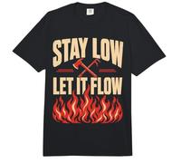 Mantente bajo, déjalo fluir Bombero Divertido Comfort Colors Adult Heavyweight T-Shirt