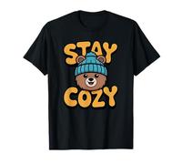 Mantente cómodo Lindo Oso Divertido de Invierno para niños Camiseta
