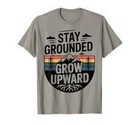 Mantente Conectado a Tierra Crece hacia Arriba Entusiasta del Yoga Motivacional Camiseta