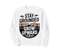 Mantente Conectado a Tierra Crece hacia Arriba Entusiasta del Yoga Motivacional Sudadera