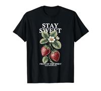 Mantente Dulce Fruto del Espíritu Gálatas 5:22 Camiseta gráfica económica, Hombre, Negro, M