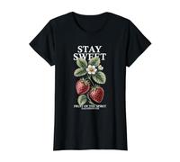 Mantente Dulce Fruto del Espíritu Gálatas 5:22 Camiseta gráfica económica, Mujer, Negro, L