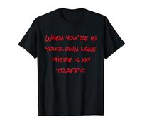 Mantente en tu Carril, Cuidado Personal, ajetreo Duro, Motivacional Camiseta gráfica económica, Hombre, Negro, XL