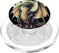 Mantente feroz con este elegante traje de dragón en sombras PopSockets PopGrip para MagSafe