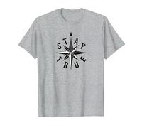 Mantente Fiel a la inspiración de Compass Star Camiseta, Hombre, Gris Jaspeado, 6XL