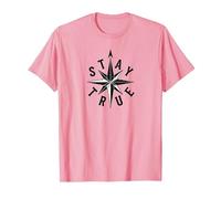 Mantente Fiel a la inspiración de Compass Star Camiseta, Hombre, Rosado, 3XL