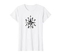 Mantente Fiel a la inspiración de Compass Star Camiseta, Mujer, Blanco, XL