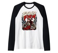 Mantente Firme, El Señor Peleará por Ti Camiseta Manga Raglan