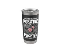 Mantente Positivo: Sueña, Cree, Logra Vaso térmico de acero inoxidable de doble pared