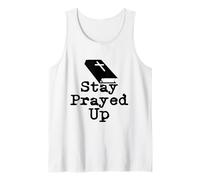 Mantente rezado | Biblia negra simple Camiseta sin Mangas