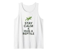 Mantente tranquilo y abraza a un reptil | Cita divertida de reptiles Camiseta sin Mangas
