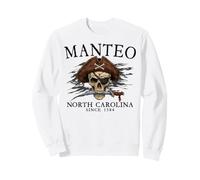 Manteo North Carolina Pirata Skull Desde 1584 Negro Sudadera