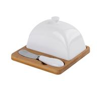 Mantequera Caja de queso, plato for mantequilla, juego cuchillos for , cerámica for tartas y postre con tapa Para la cocina