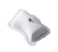 Mantequera Con Tapa Caja de mantequilla sellada, placa de mantequilla de cerámica, cocina de mantequilla blanca, bandeja de mantequilla, placa de mantequilla Caja Para Guardar Mantequilla