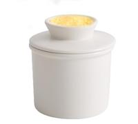Mantequera con tapa, control de temperatura, recipiente de almacenamiento de mantequilla, recipiente de cerámica de 350 ml, con dimensiones, conservador de mantequilla, almacenamiento de queso
