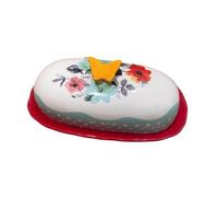 Mantequera Con Tapa Plato De Mantequilla De Cerámica En Relieve Creativo, Bandeja De Postre De Caja De Mantequilla Doméstica De Moda Con Tapa Caja Para Guardar Mantequilla