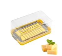Mantequera de corte, contenedor refrigerado, de almacenamiento de red integrado, herramienta de fácil rebanado y conservación, organizador duradero de lácteos de cocina, para gestión de