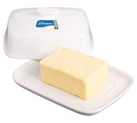 Mantequera de porcelana blanca KitchenCraft con tapa, 19 x 14 x 7,5 cm (7,5" x 5,5" x 3")