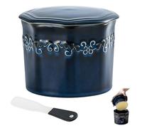 Mantequera francesa VEGOATY con cuchillo de cerámica: Mantequera de cerámica de 280 ml para mantequilla fresca y untable, mantequeras refrigerada por agua, regalo para amigas y madres