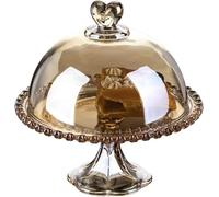 Mantequera, Mantequeras de vidrio con tapa en forma de cúpula, recipiente transparente for servir con tapa,