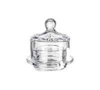 Mantequera, Paquete de 2 vasos transparentes con tapa for encimera, pequeño redondo cubierta for refrigerador, lindo cristal