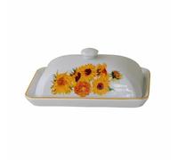 Mantequera Plato de mantequilla cerámica simple estilo europeo, plato for hornear dim sum, caja queso Para la cocina