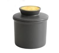 Mantequeras de cerámica, contenedor de almacenamiento de 350 ml, caja cilíndrica de queso, diseño de tapa hermética, elegante acento de encimera, vajilla multiusos, perfecta para mantequilla, queso