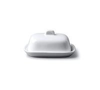 Mantequilla blanca WM Bartleet & Sons con tapa, porcelana de calidad. Plato pequeño de 10 cm con tapa